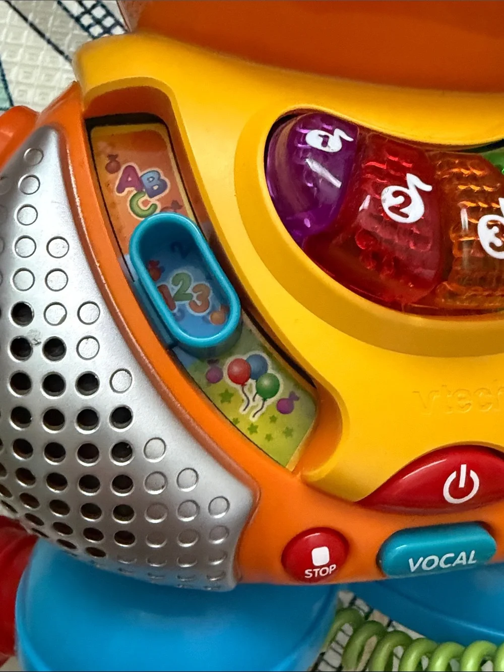 Orange and Blue Kids Karaoke Toy - Learning Tunes Vocal Mic